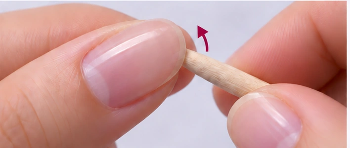 Preview of gently loosening an adhesive tab from a side edge