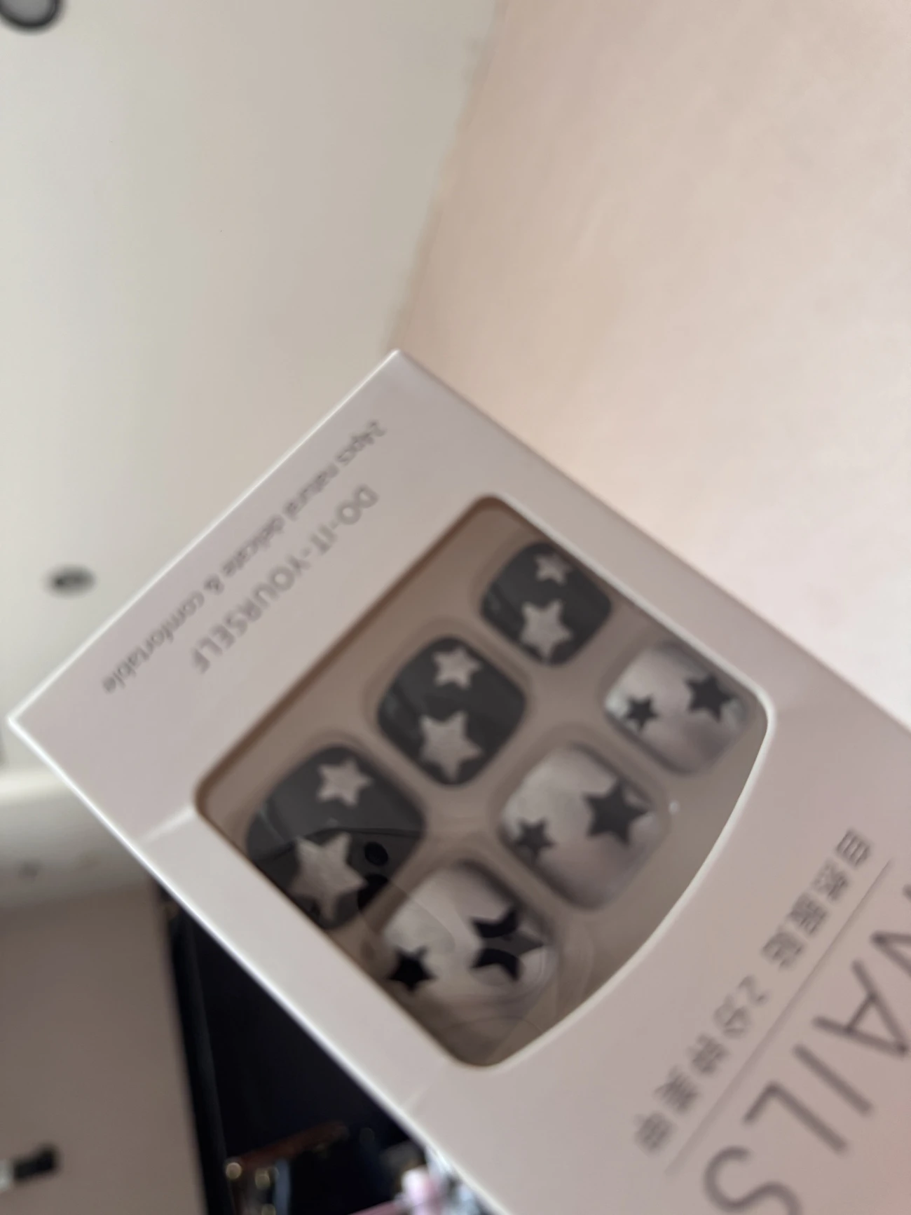 Black & Silver Star Glitter Press-On Toenails — customer review photo