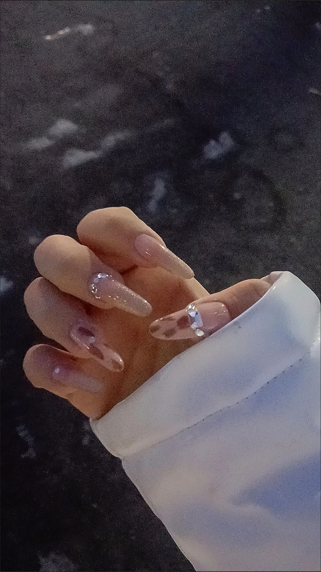 Brown Leopard Print Cat Eye Long Press-On Nails — customer review photo