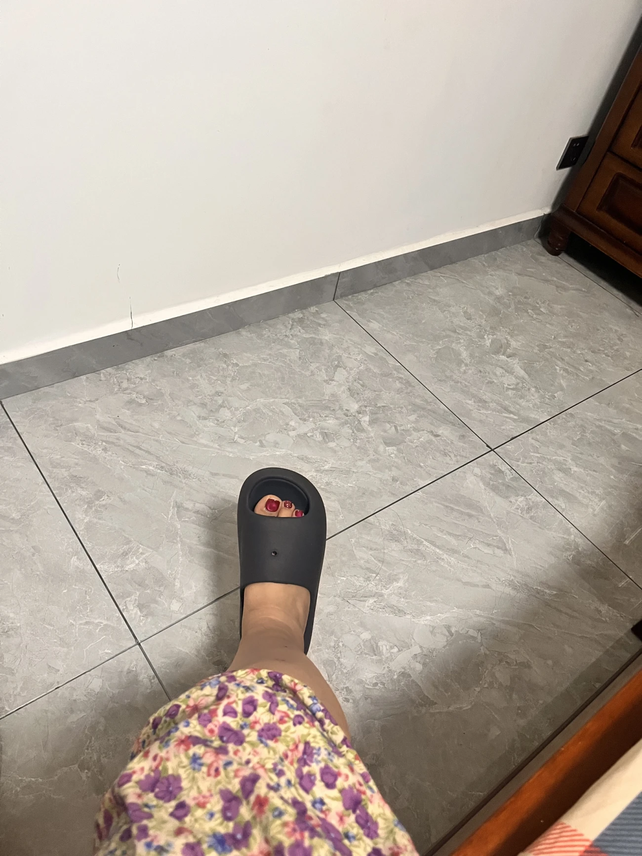 Hot Pink Cat Eye Square Press-On Toenails — customer review photo
