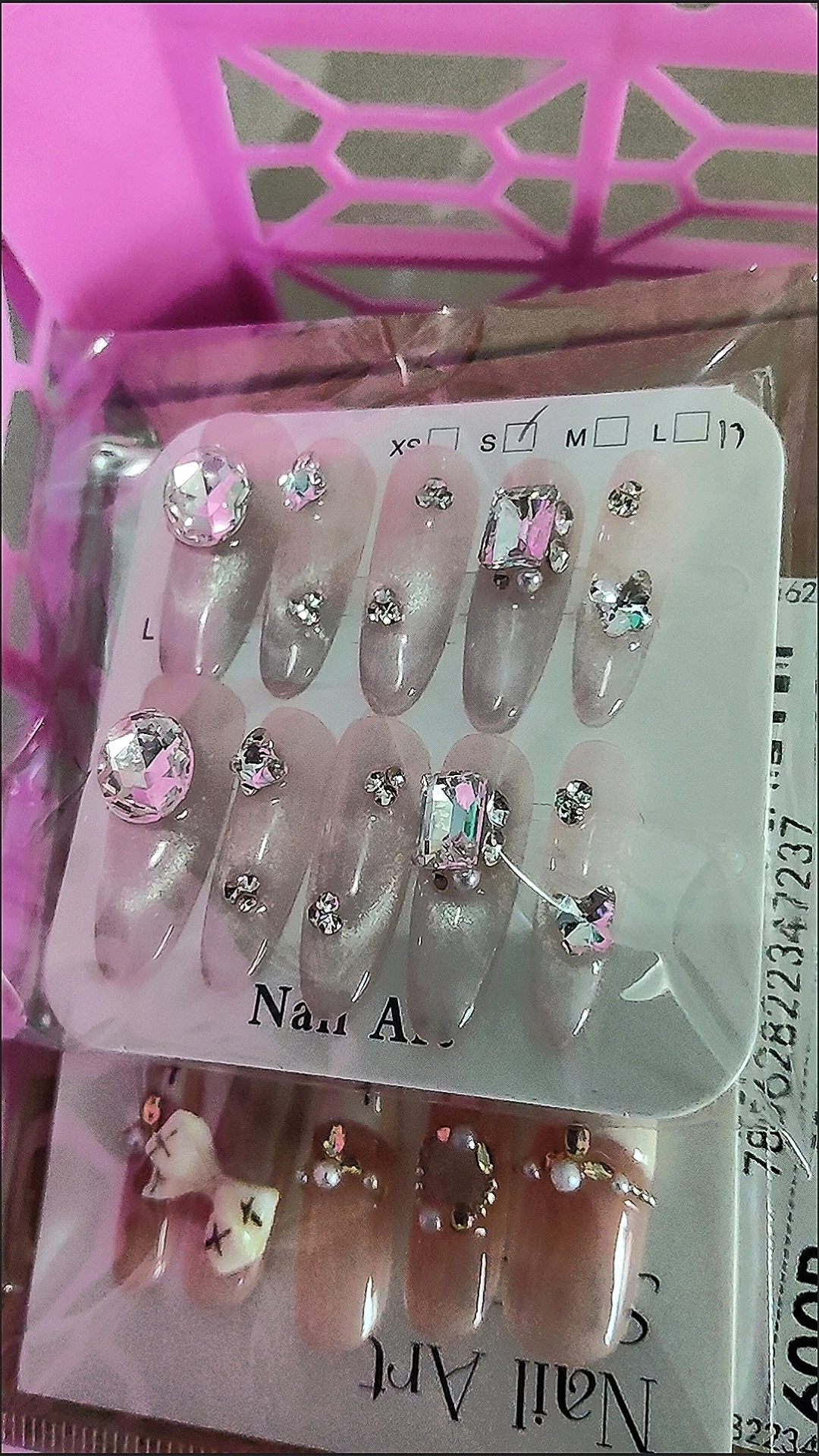 Nude Heart French Tip Long Oval Press-On Nails — customer review photo