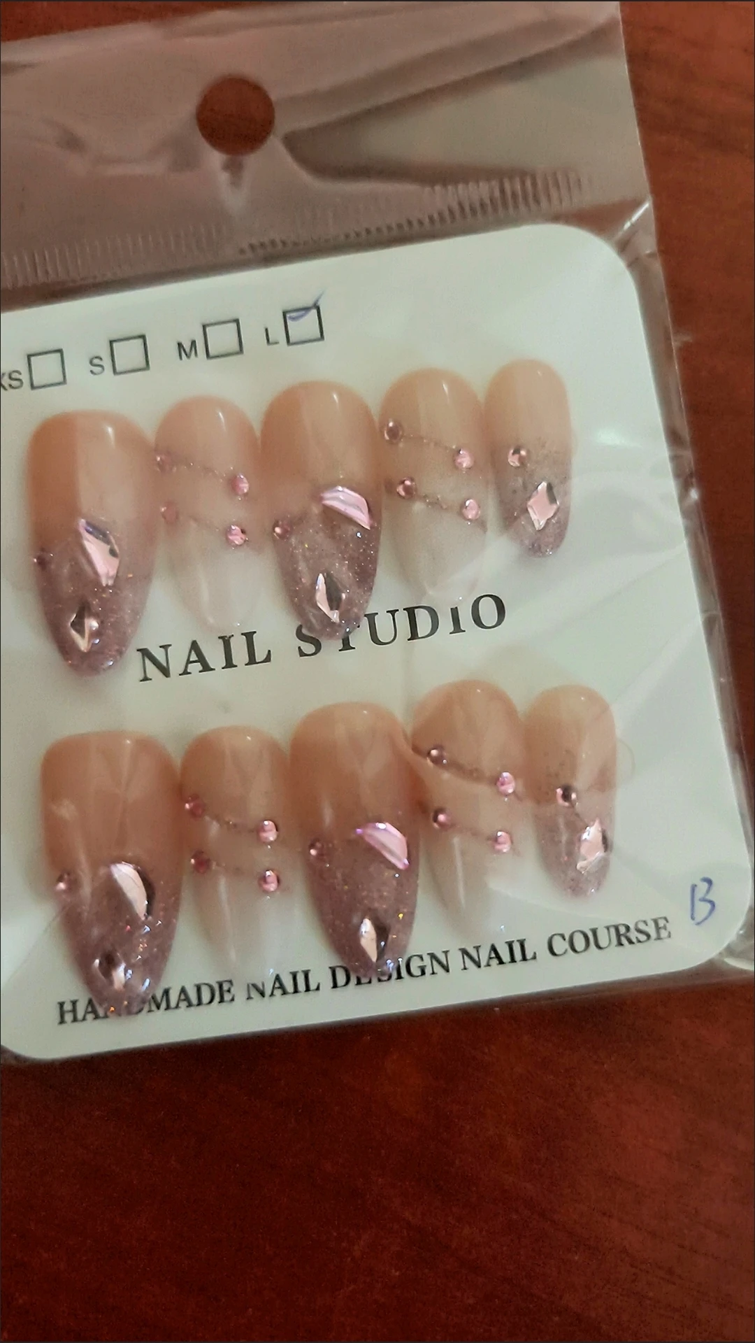 Pink & White Ombre Long Press-On Nails — customer review photo