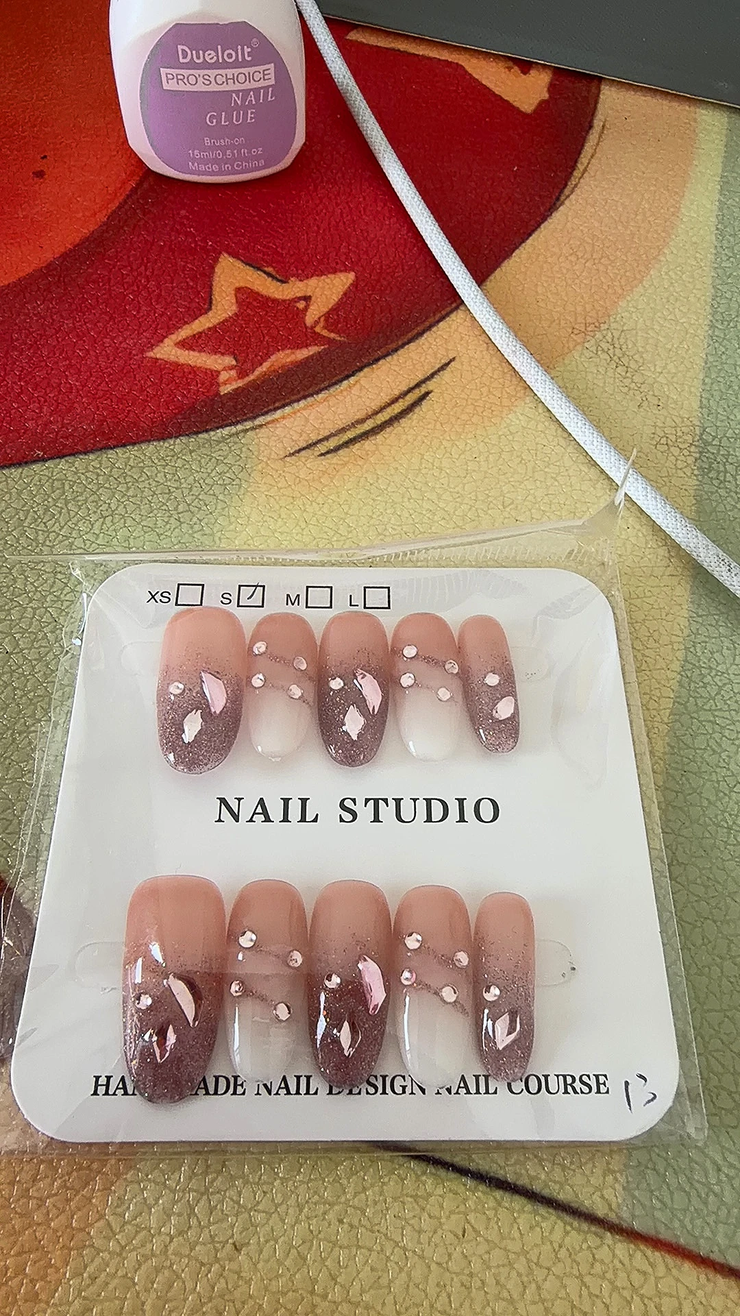 Pink & White Ombre Long Press-On Nails — customer review photo