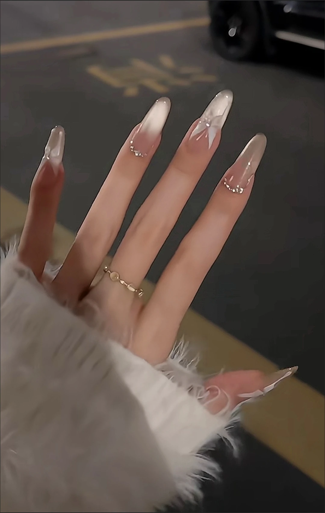 Pink Ombre Long Oval Press-On Nails — customer review photo