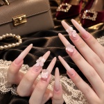 3D Floral Long Stiletto Press-On Nails — product view 4