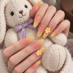 3D Floral Ombre Long Press-On Nails — product view 3