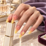 3D Floral Ombre Long Press-On Nails — product view 4