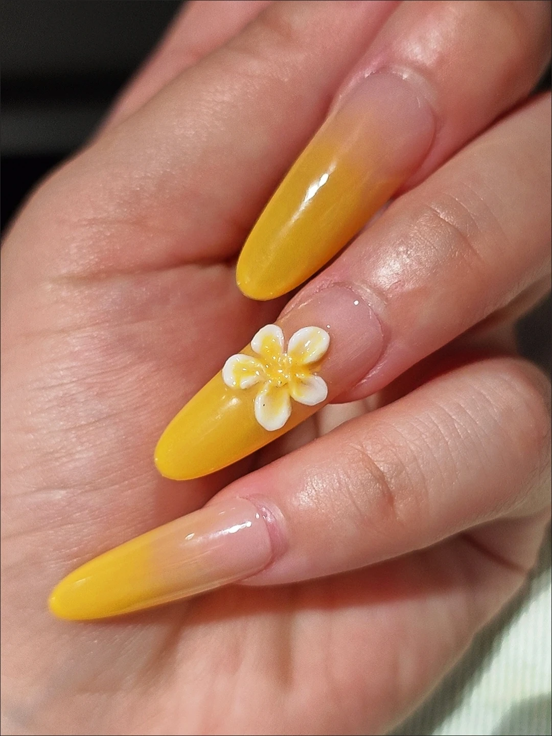 3D Floral Ombre Long Press-On Nails — customer review photo