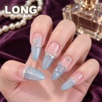 Cat Eye French Tip Bow Press-On Nails — product view 4