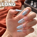 Cat Eye French Tip Bow Press-On Nails — product view 5