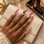 Cat Eye French Tip Stiletto Press-On Nails — product view 2