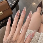 Cat Eye Ombre Oval Press-On Nails — product view 2
