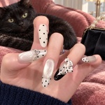 Cat Eye Polka Dot Bow Press-On Nails — product view 1