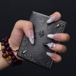 Cat Eye Polka Dot Bow Press-On Nails — product view 4