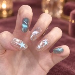 Cat Eye Star Short Press-On Nails — product view 2