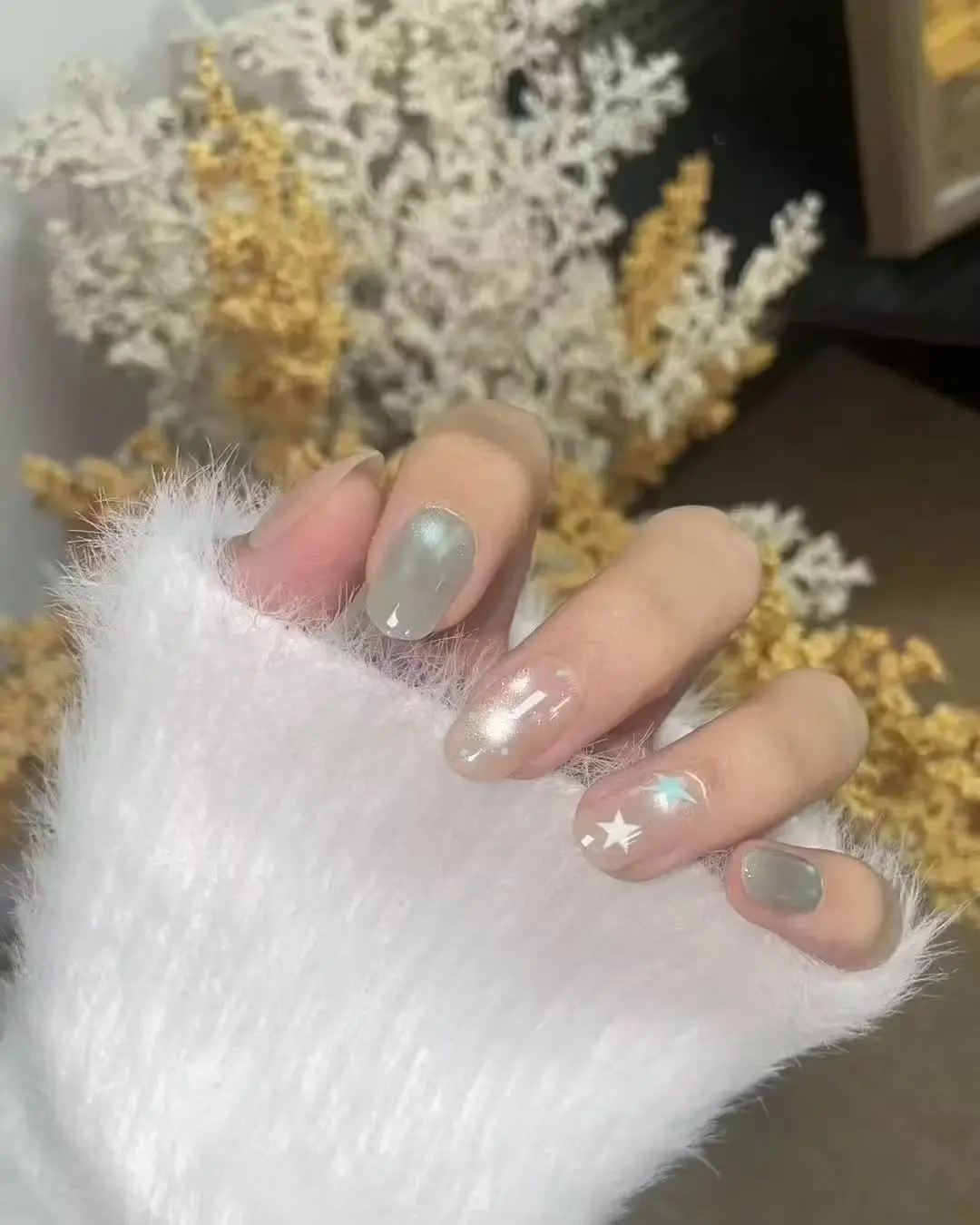 Cat Eye Star Short Press-On Nails — customer review photo