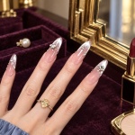 Crystal Cat Eye Pink Press-On Nails — product view 3