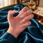 Crystal Cat Eye Pink Press-On Nails — product view 4