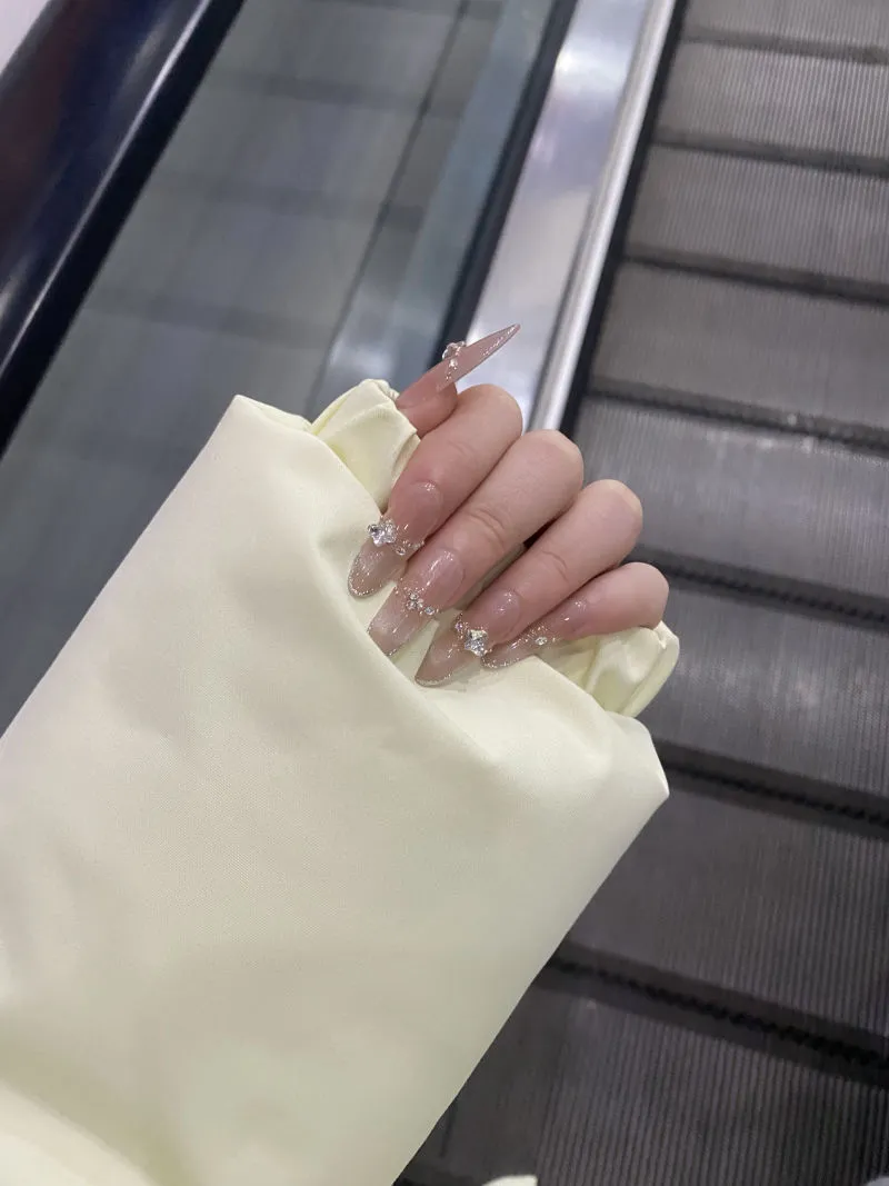 Crystal Cat Eye Pink Press-On Nails — customer review photo