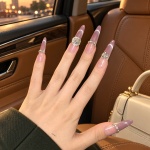 Crystal Cat Eye Purple Press-On Nails — product view 2