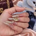 Crystal Cat Eye Stiletto Press-On Nails — product view 2