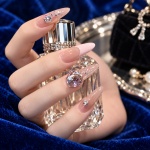 Crystal Glitter Oval Press-On Nails — product view 2