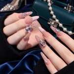 Crystal Glitter Oval Press-On Nails — product view 3