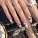 Crystal Iridescent Long Press-On Nails — product view 2