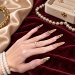 Crystal Leopard Print Long Press-On Nails — product view 3