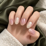 Floral Short Oval Press-On Nails — product view 2