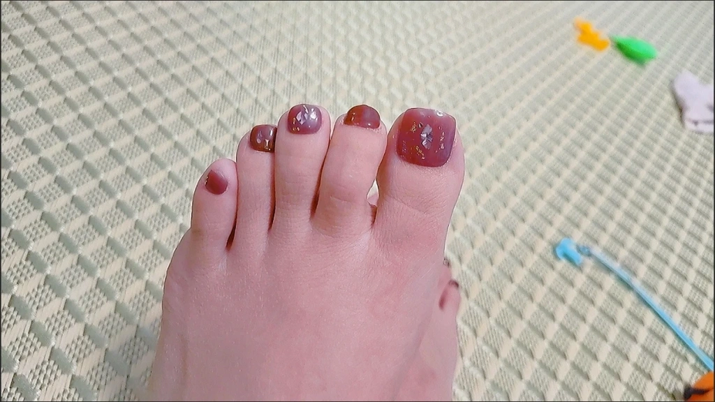 Foil Iridescent Square Press-On Toenails — customer review photo