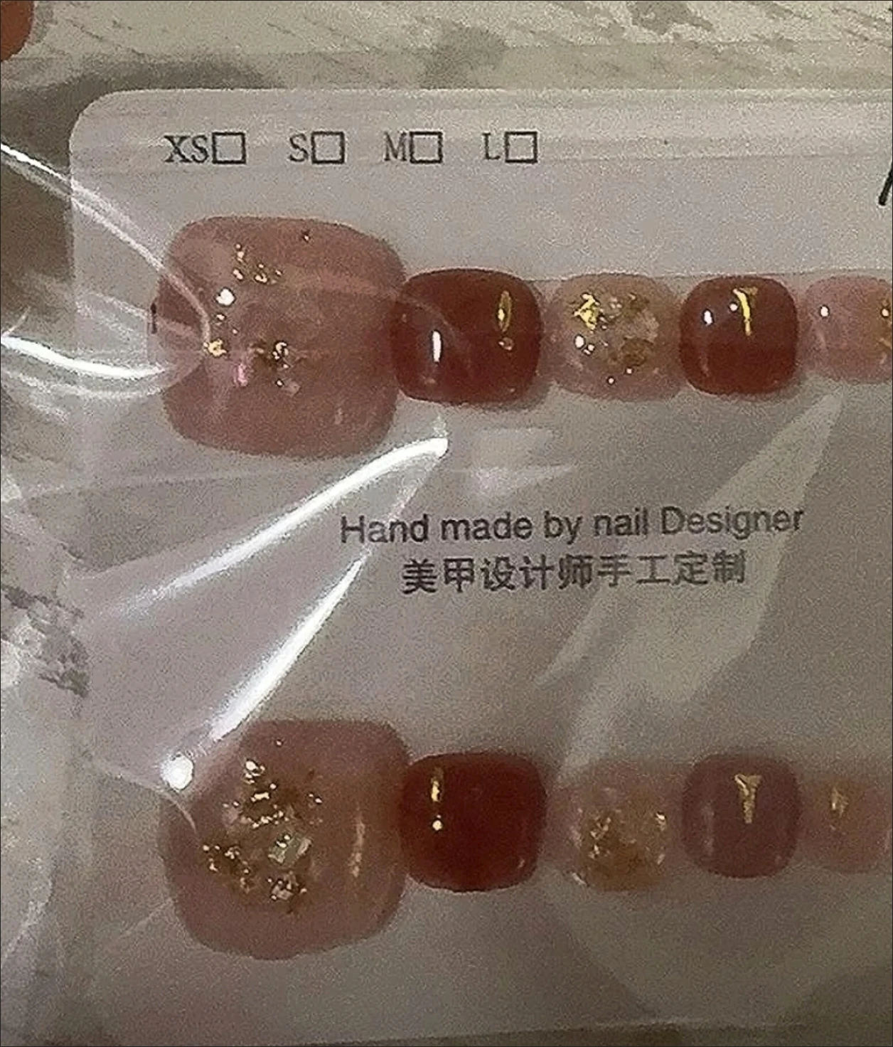 Foil Iridescent Square Press-On Toenails — customer review photo