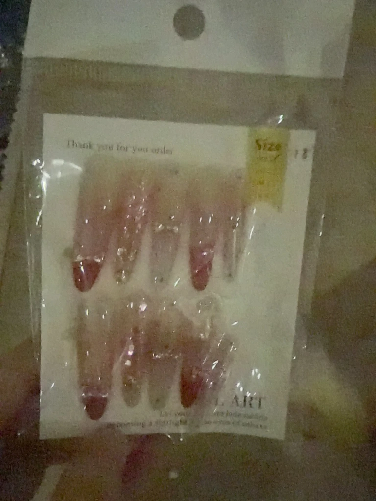 French Tip Bow Long Press-On Nails — customer review photo