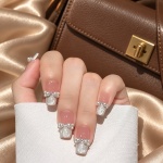 French Tip Pearl 3D Press-On Nails — product view 4
