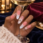 French Tip Polka Dot Bow Press-On Nails — product view 5