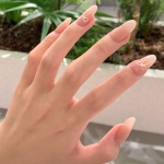 Ombre Bow Long Press-On Nails — product view 3