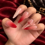 Ombre Bow Stiletto Press-On Nails — product view 2