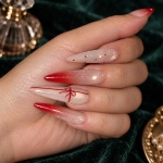 Ombre Bow Stiletto Press-On Nails — product view 3