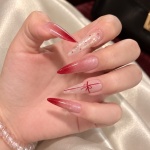 Ombre Bow Stiletto Press-On Nails — product view 4