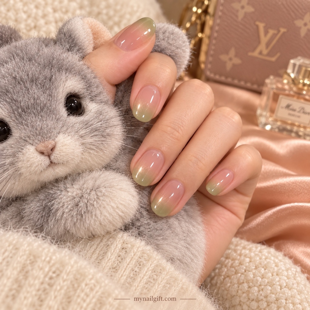 Ombre Jelly Oval Press-On Nails — product view 7