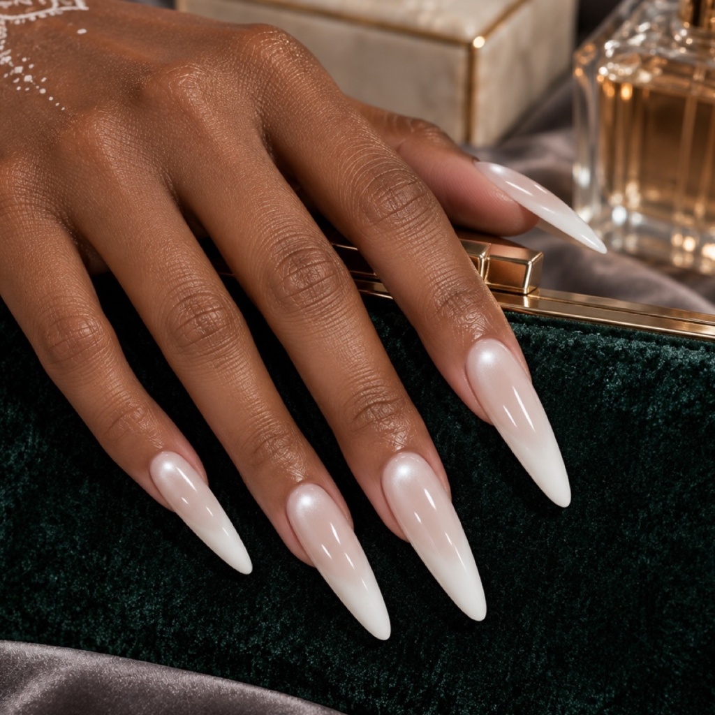 Ombre Long Stiletto Press-On Nails — product view 4