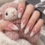 Pearl 3D Shell Iridescent Press-On Nails — product view 2