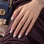 Pearl 3D Shell Iridescent Press-On Nails — product view 3