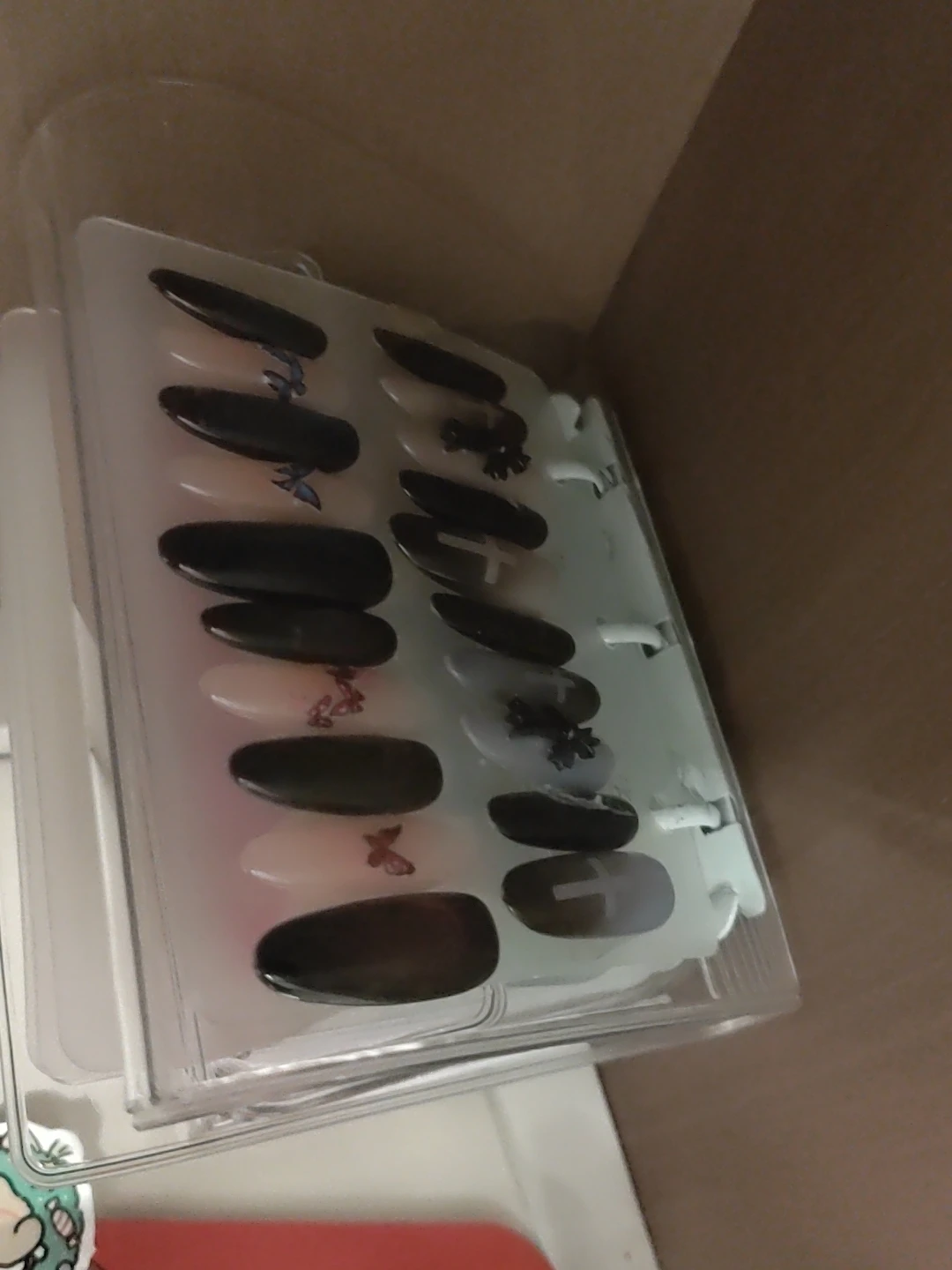 Rhinestone Cat Eye French Tip Press-On Nails — customer review photo