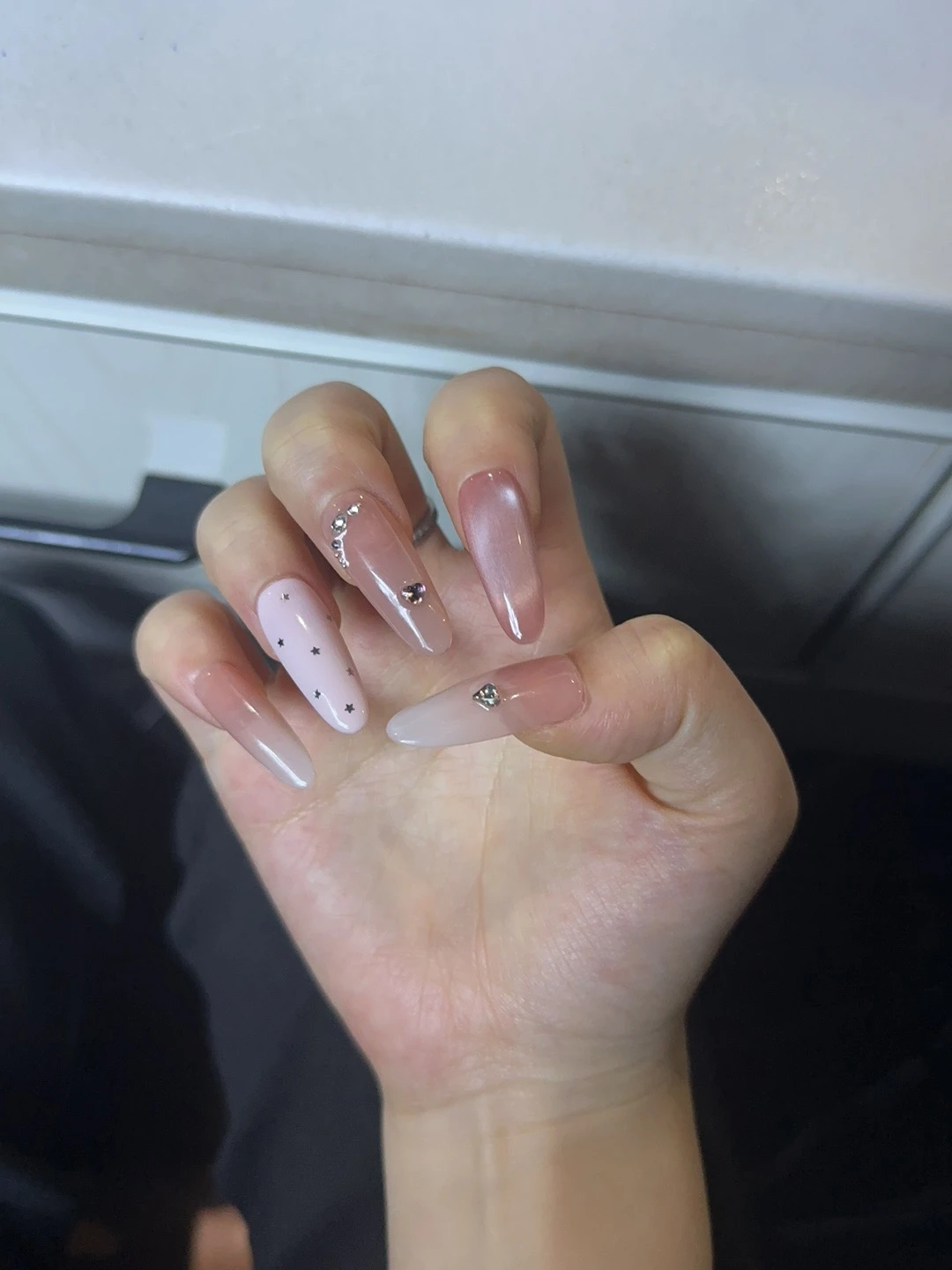 Rhinestone Cat Eye Star Press-On Nails — customer review photo