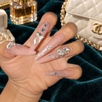 Rhinestone Crystal Glitter Press-On Nails — product view 3
