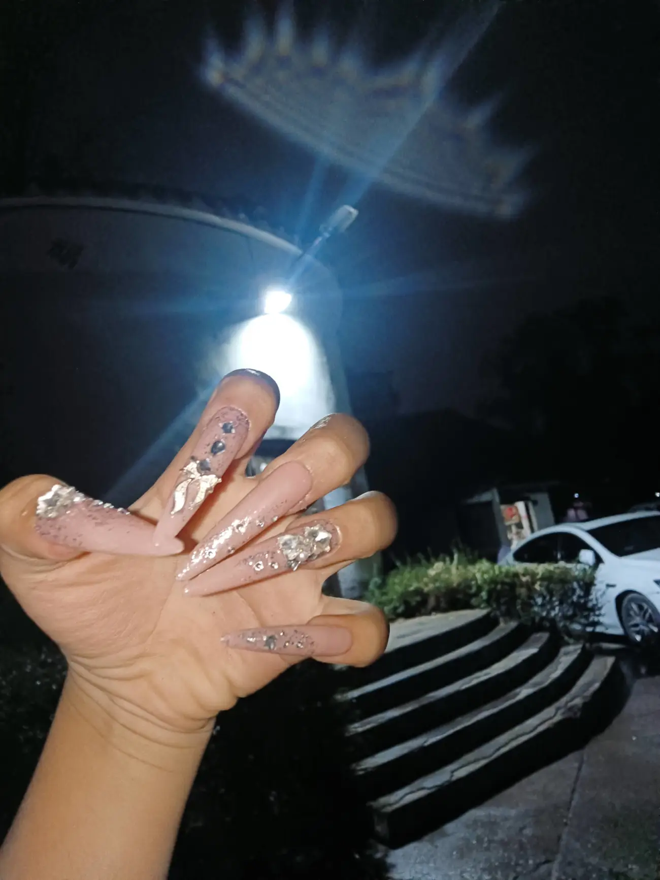 Rhinestone Crystal Glitter Press-On Nails — customer review photo