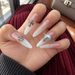 Rhinestone Crystal Ombre Press-On Nails — product view 4