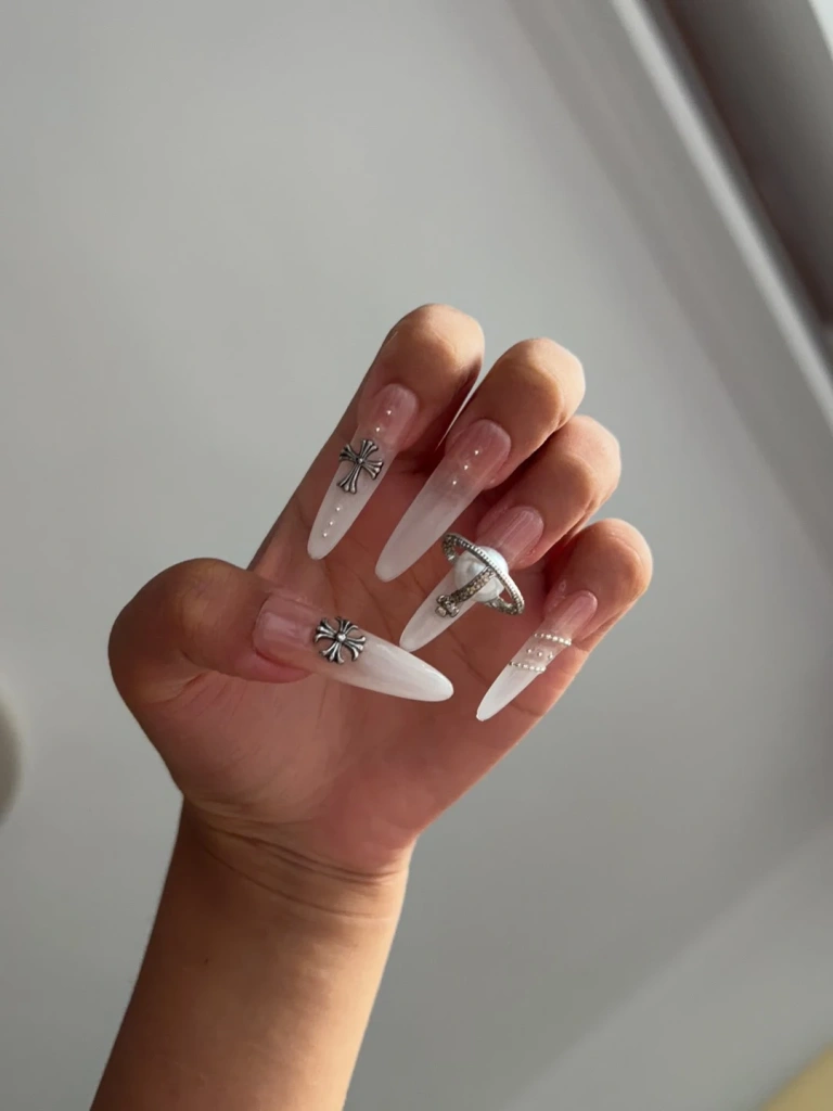 Rhinestone Crystal Ombre Press-On Nails — customer review photo