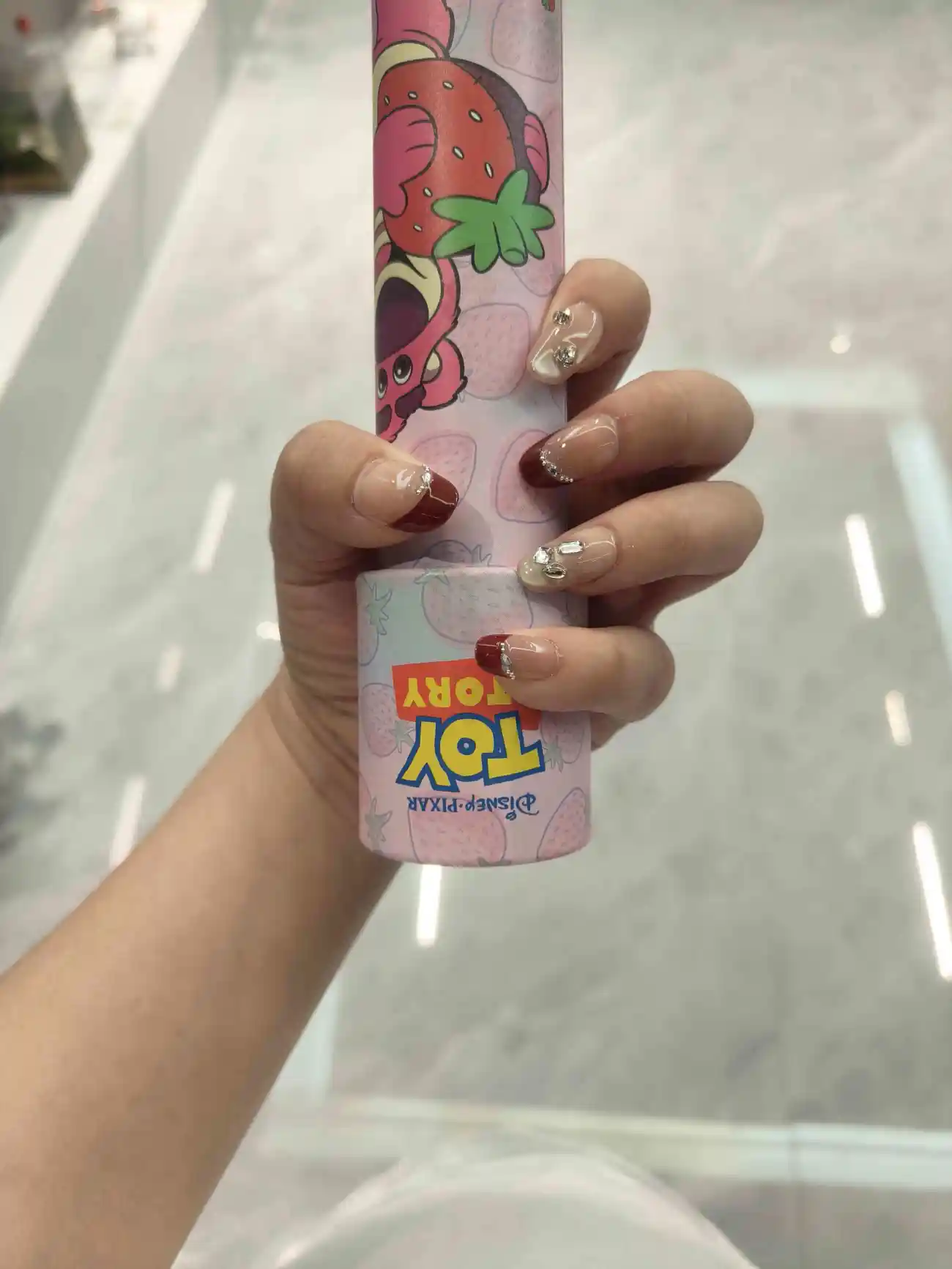 Rhinestone French Tip Bow Press-On Nails — customer review photo
